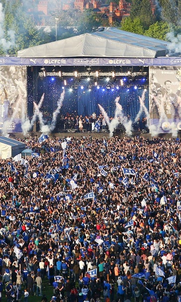 Party time! Leicester City's trophy parade draws quarter of a million people